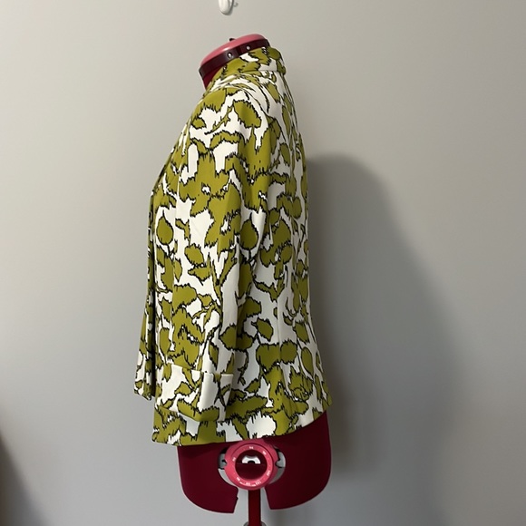 Green and white patterned blazer - Picture 3 of 8